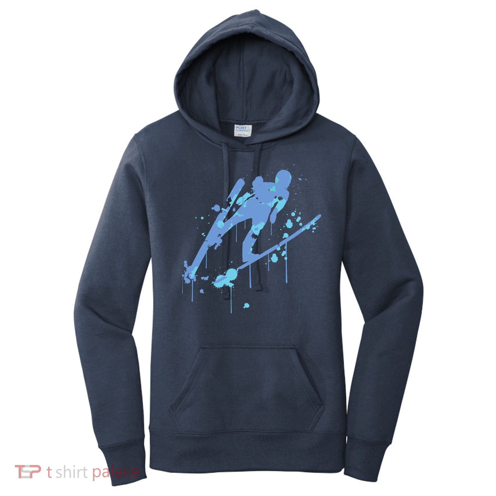 Splash Ski Flying Winter Sports Ski Jumping Women's Hoodie