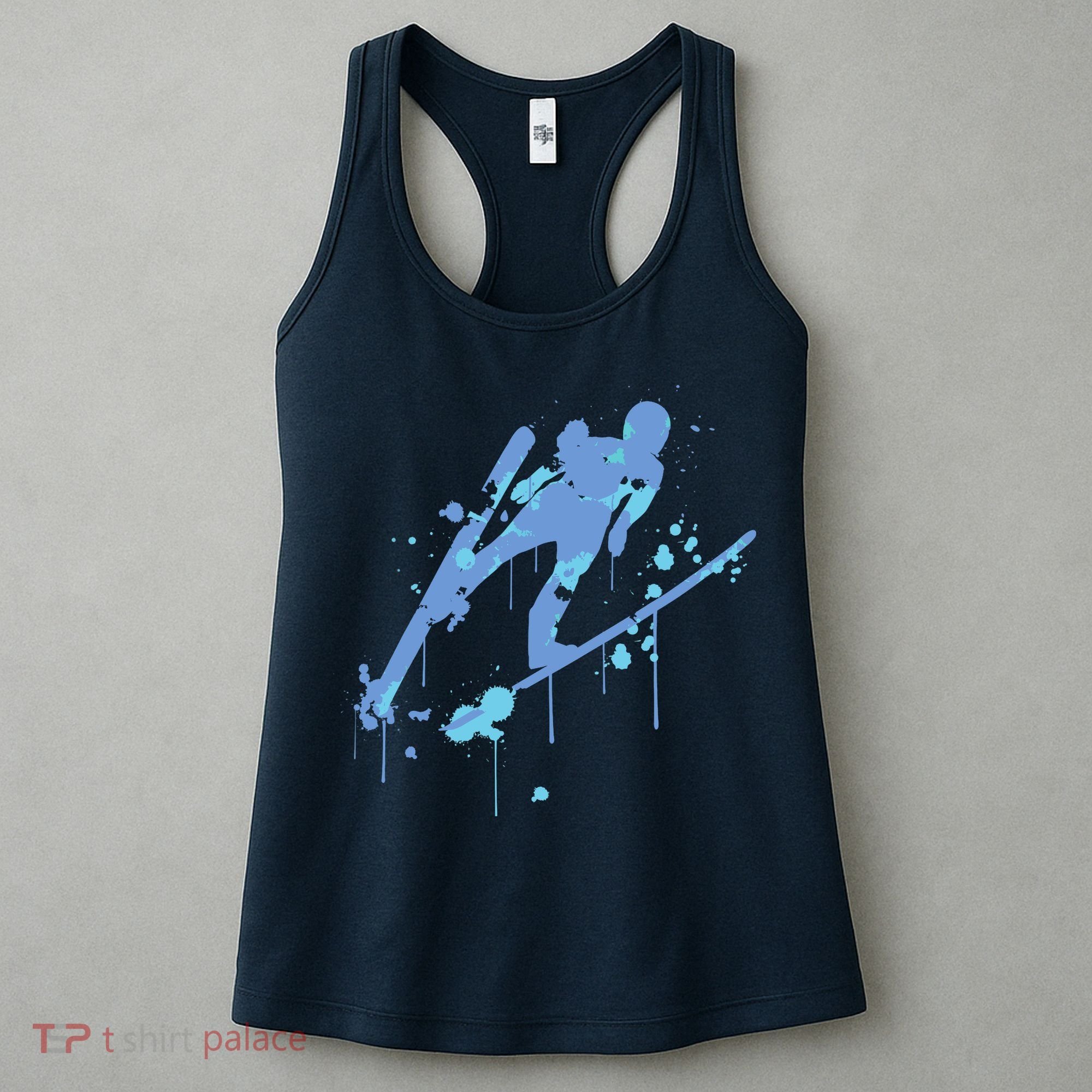 Splash Ski Flying Winter Sports Ski Jumping Women's Tank Top