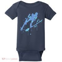 Splash Ski Flying Winter Sports Ski Jumping Baby Bodysuit thumb 0