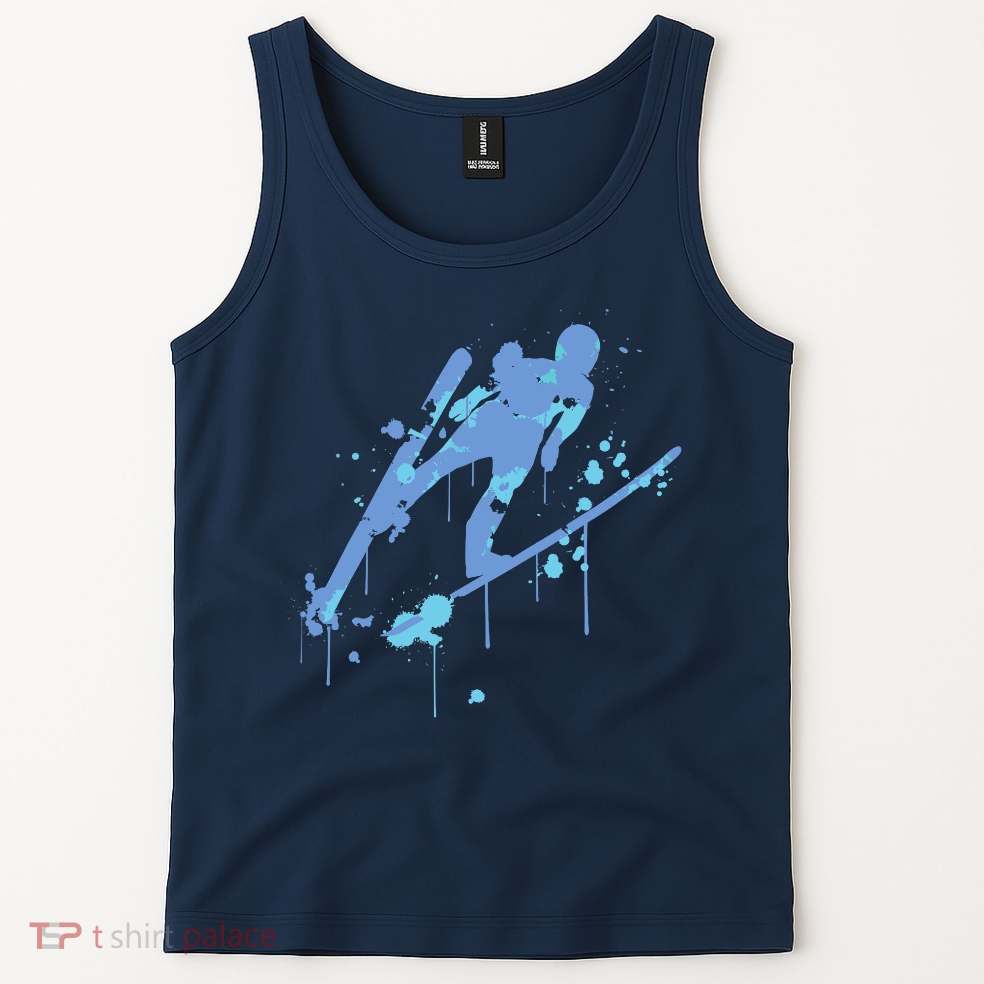 Splash Ski Flying Winter Sports Ski Jumping Tank Top