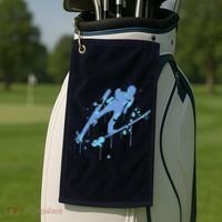 Splash Ski Flying Winter Sports Ski Jumping Golf Towel thumb 2