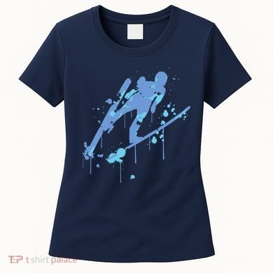 Splash Ski Flying Winter Sports Ski Jumping Women's T-Shirt