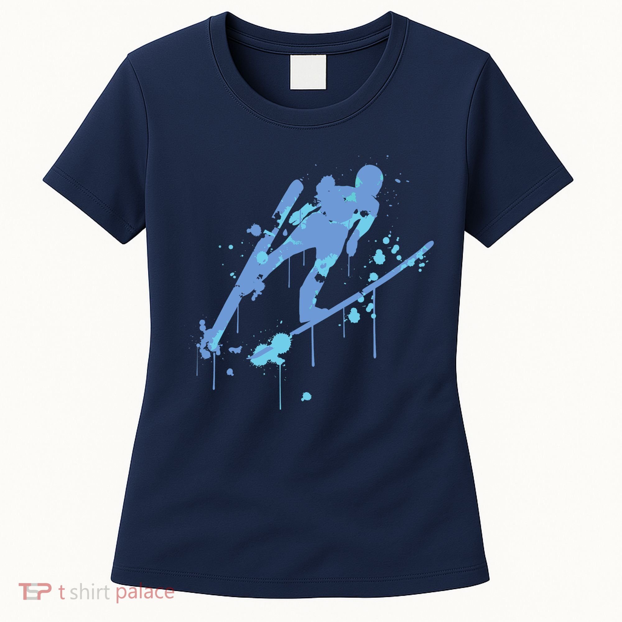 Splash Ski Flying Winter Sports Ski Jumping Women's T-Shirt