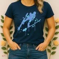 Splash Ski Flying Winter Sports Ski Jumping Women's T-Shirt thumb 2