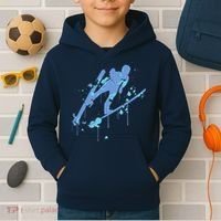 Splash Ski Flying Winter Sports Ski Jumping Kids Hoodie thumb 2