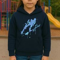 Splash Ski Flying Winter Sports Ski Jumping Kids Hoodie thumb 3