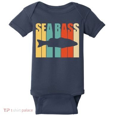 Seabass Seabass Fishing Baby Bodysuit