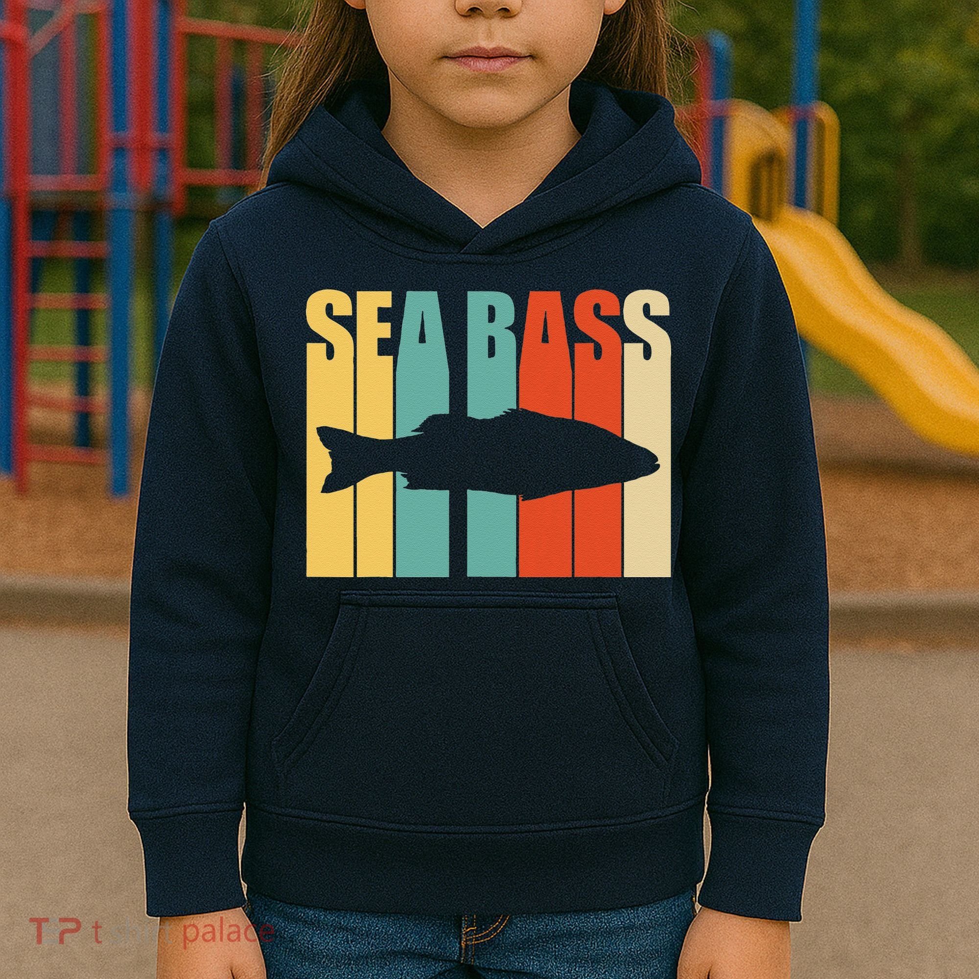 Seabass Seabass Fishing Kids Hoodie