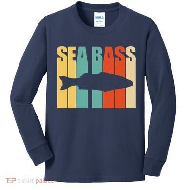Seabass Seabass Fishing Kids Long Sleeve Shirt