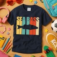 Seabass Seabass Fishing Kids T-Shirt thumb 3