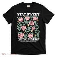 Stay Sweet Fruit Of The Spirit Strawberry Jesus  T-Shirt thumb 0