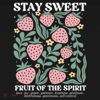 Stay Sweet Fruit Of The Spirit Strawberry Jesus  T-Shirt thumb 7