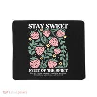 Stay Sweet Fruit Of The Spirit Strawberry Jesus  Mousepad thumb 0