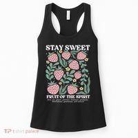 Stay Sweet Fruit Of The Spirit Strawberry Jesus  Women's Tank Top thumb 0