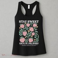 Stay Sweet Fruit Of The Spirit Strawberry Jesus  Women's Tank Top thumb 3