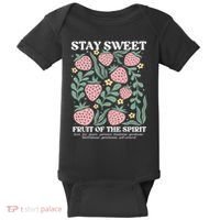 Stay Sweet Fruit Of The Spirit Strawberry Jesus  Baby Bodysuit thumb 0