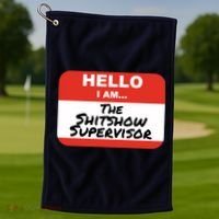 Shitshow Supervisor Funny Manager And Supervisor Golf Towel thumb 1