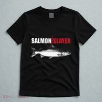Salmon Slayer Funny Salmon Fishing Gift Fisherman T-Shirt thumb 5