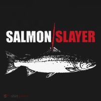Salmon Slayer Funny Salmon Fishing Gift Fisherman Women's Hoodie thumb 2