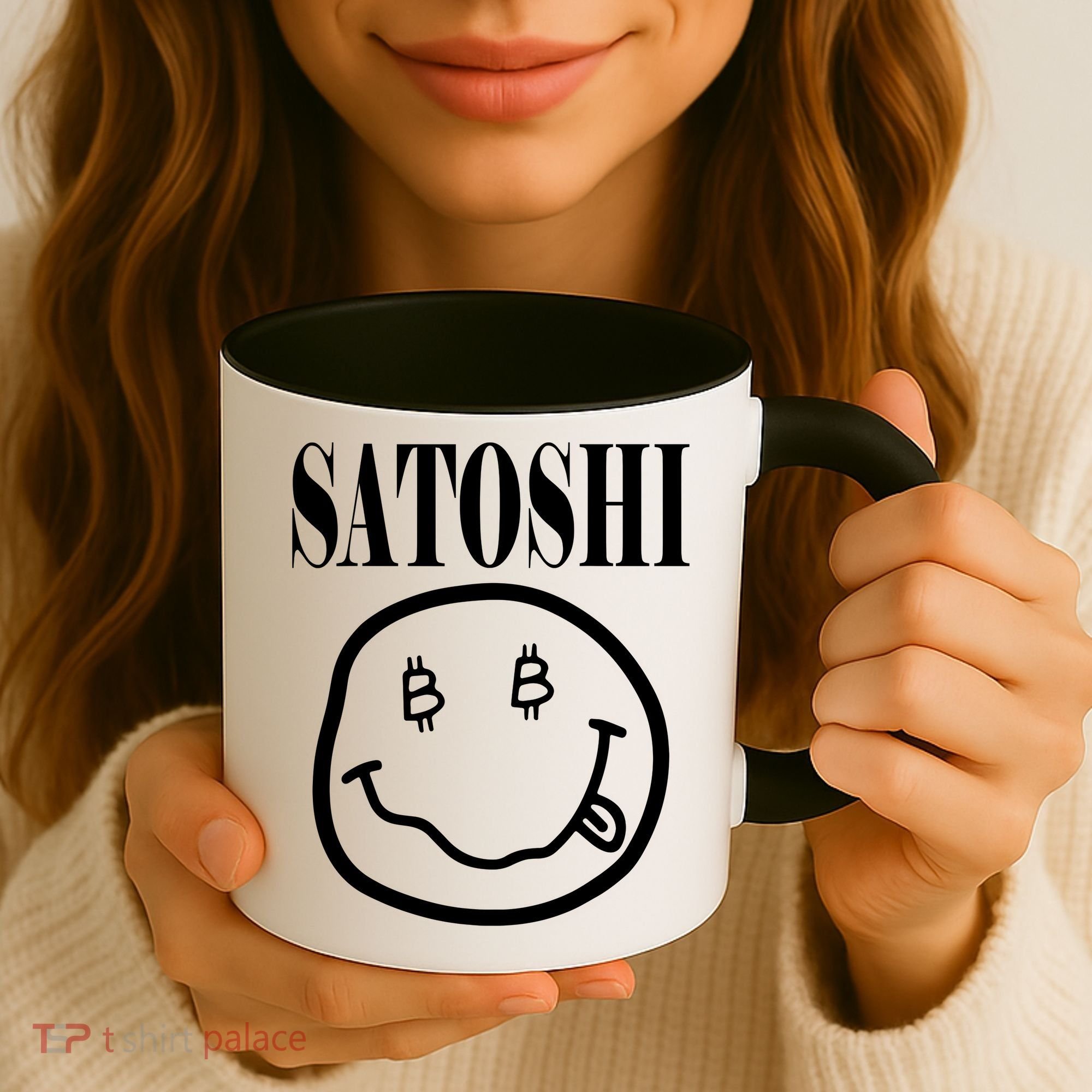 Satoshi Smile Face Coffee Mug