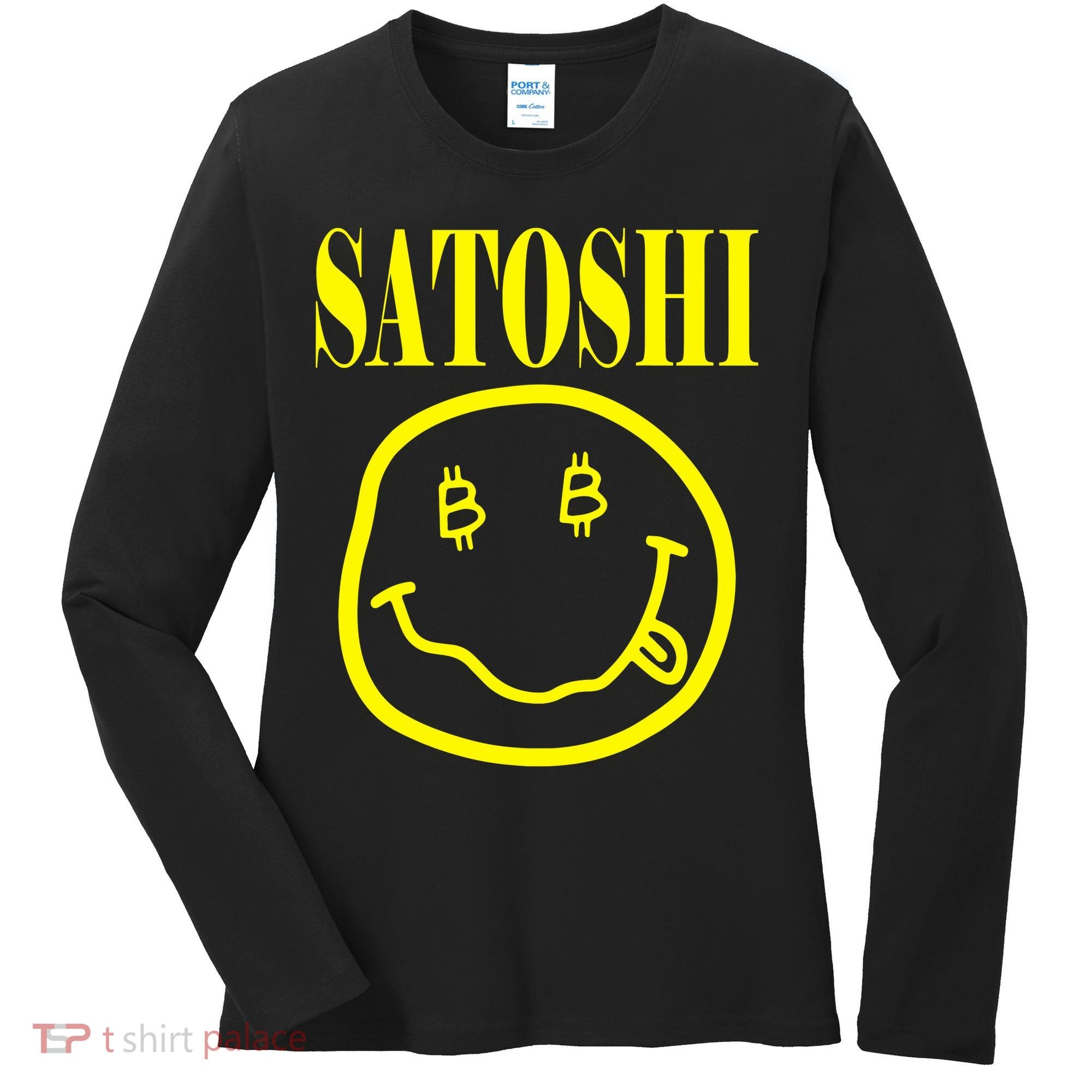 Satoshi Smile Face Women's Long Sleeve Shirt