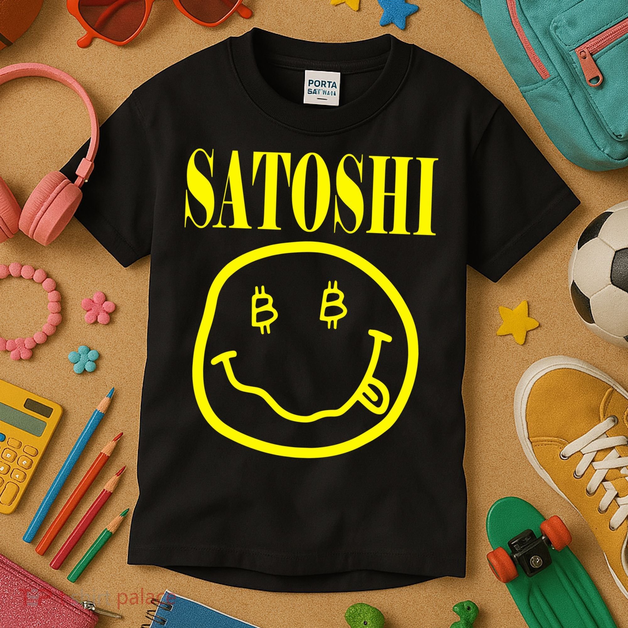 Satoshi Smile Face Kids T-Shirt