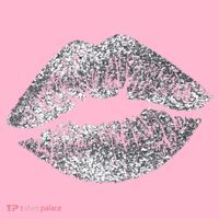 Sexy Silver Glitter Lips Kiss Me Love Makeup Lipstick Shirt Coaster thumb 2