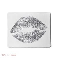 Sexy Silver Glitter Lips Kiss Me Love Makeup Lipstick Shirt Mousepad thumb 0