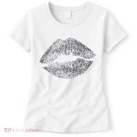 Sexy Silver Glitter Lips Kiss Me Love Makeup Lipstick Shirt Women's T-Shirt thumb 0
