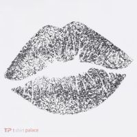 Sexy Silver Glitter Lips Kiss Me Love Makeup Lipstick Shirt Women's T-Shirt thumb 6