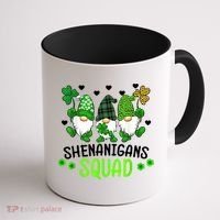 Shenanigans Squad Gnome St Patrick's Coffee Mug thumb 1