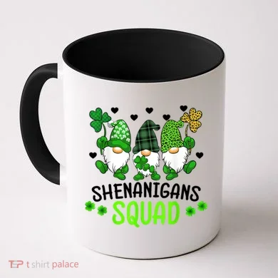 Shenanigans Squad Gnome St Patrick's Coffee Mug
