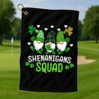 Shenanigans Squad Gnome St Patrick's Golf Towel thumb 1