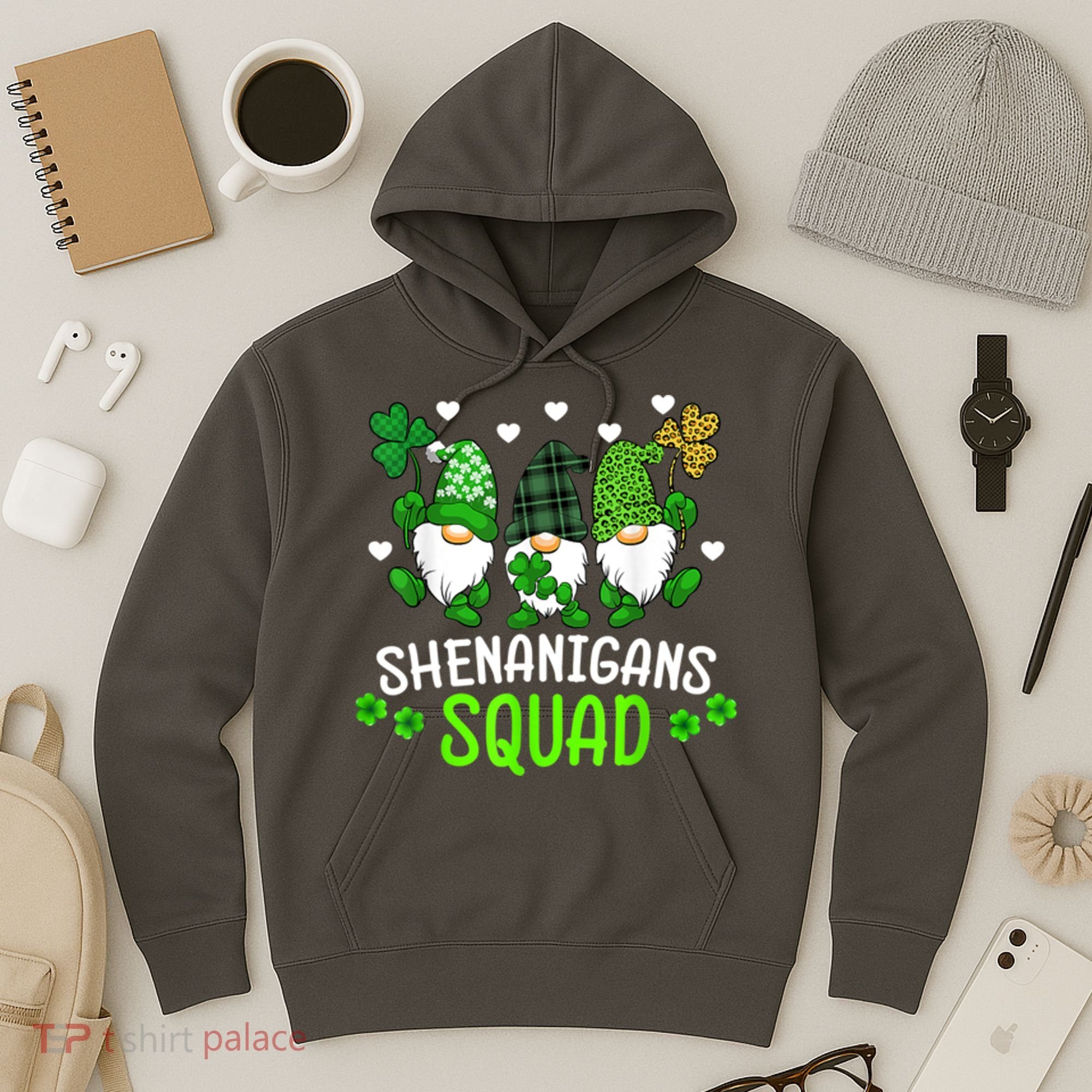 Shenanigans Squad Gnome St Patrick's Hoodie