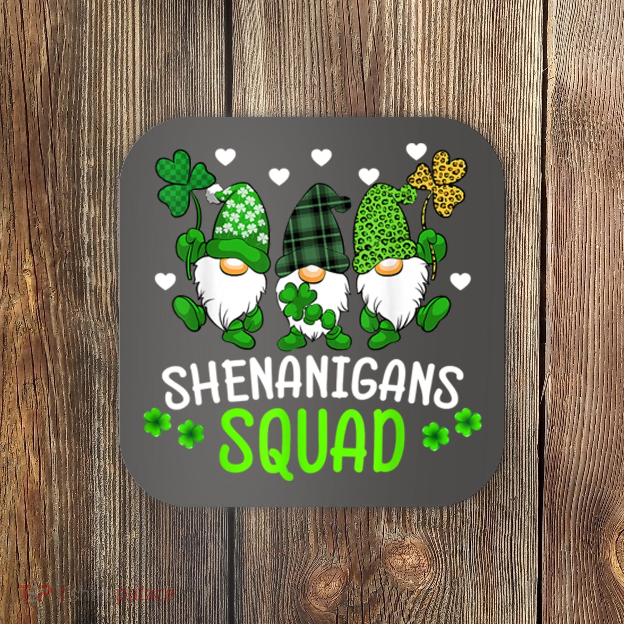 Shenanigans Squad Gnome St Patrick's Coaster