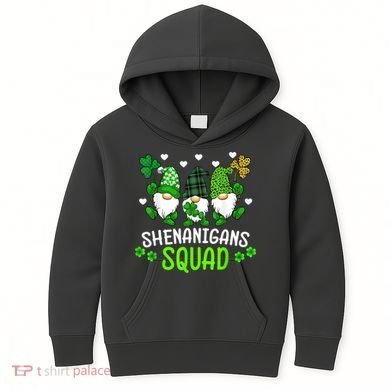 Shenanigans Squad Gnome St Patrick's Kids Hoodie