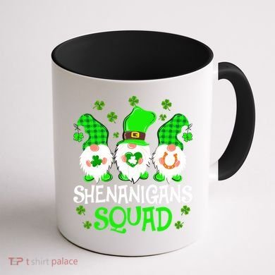 Shenanigans Squad Gnomies St Patrick's Day Coffee Mug back