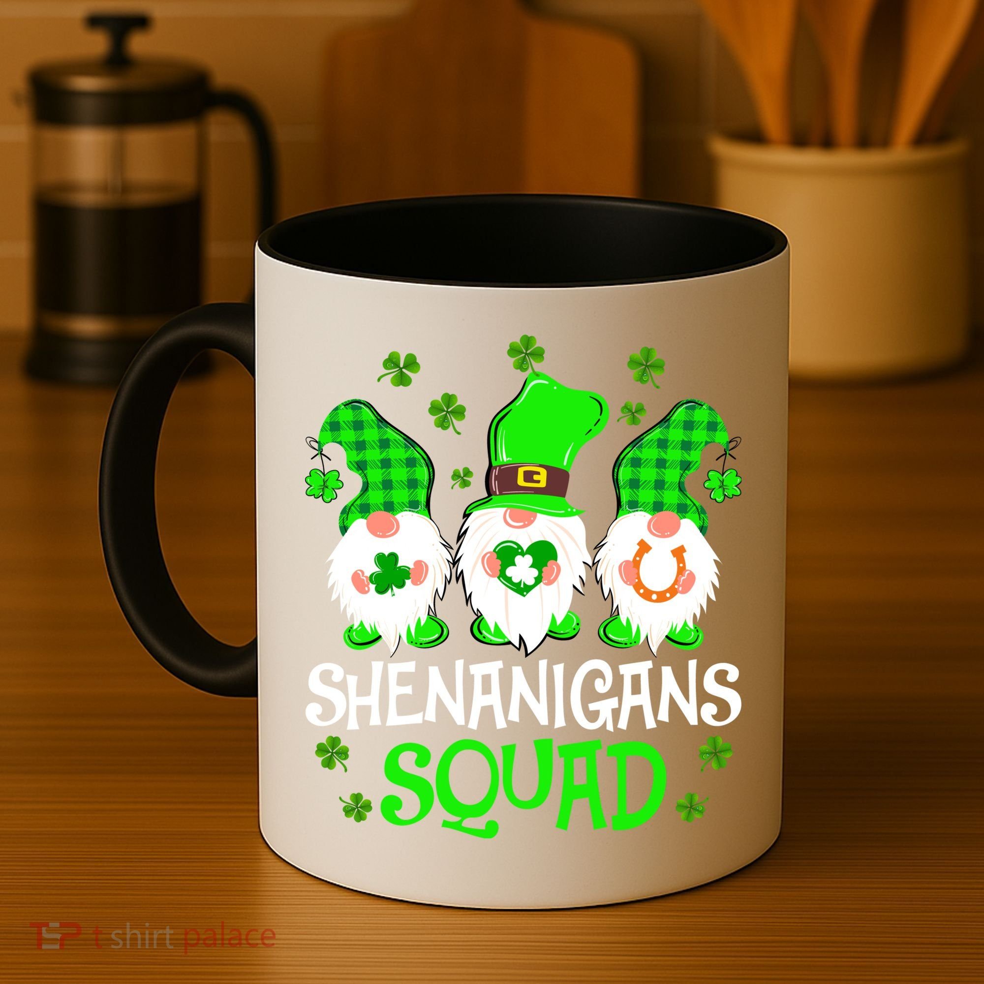 Shenanigans Squad Gnomies St Patrick's Day Coffee Mug