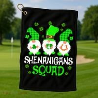 Shenanigans Squad Gnomies St Patrick's Day Golf Towel thumb 1