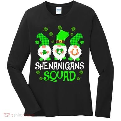 Shenanigans Squad Gnomies St Patrick's Day Women's Long Sleeve Shirt
