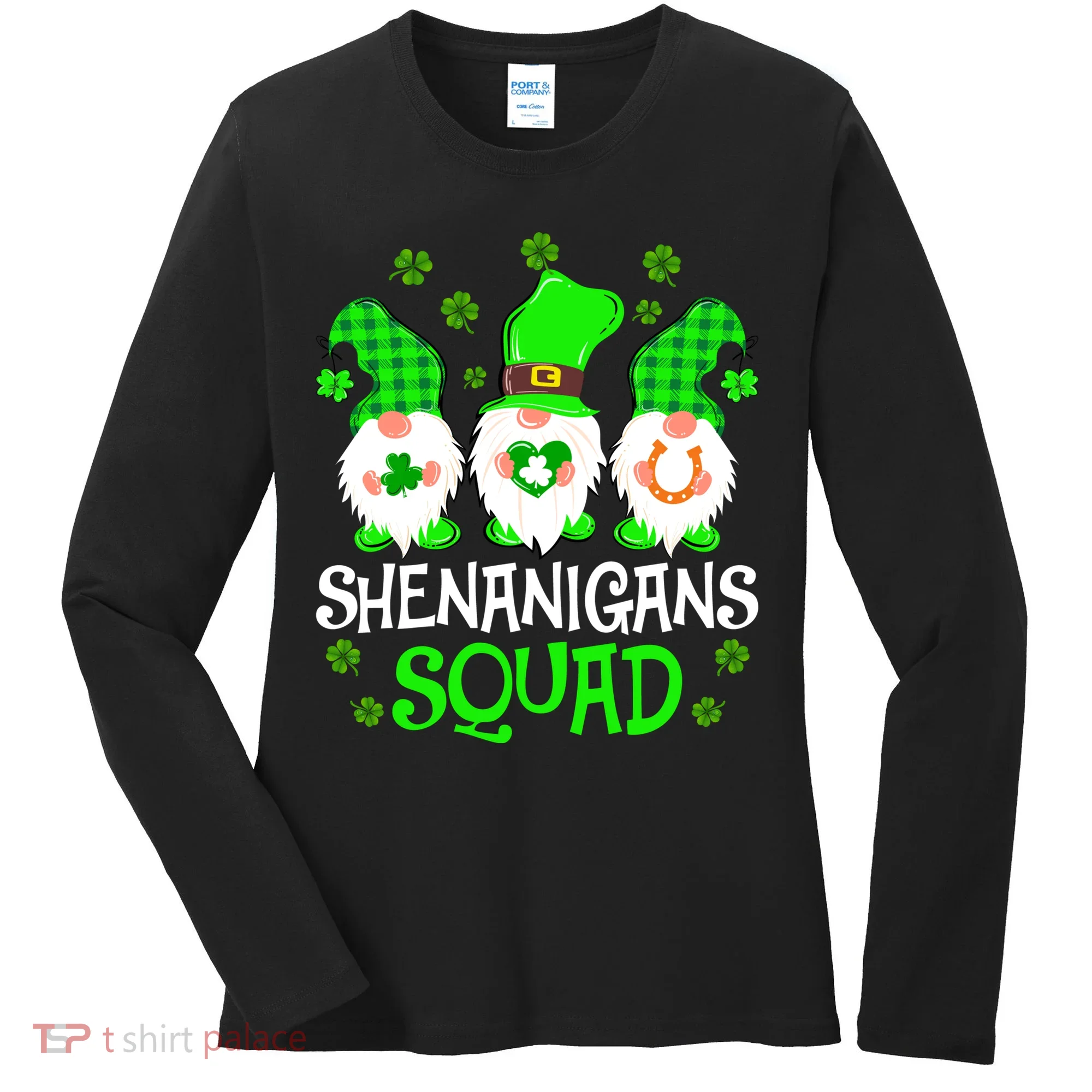 Shenanigans Squad Gnomies St Patrick's Day Women's Long Sleeve Shirt