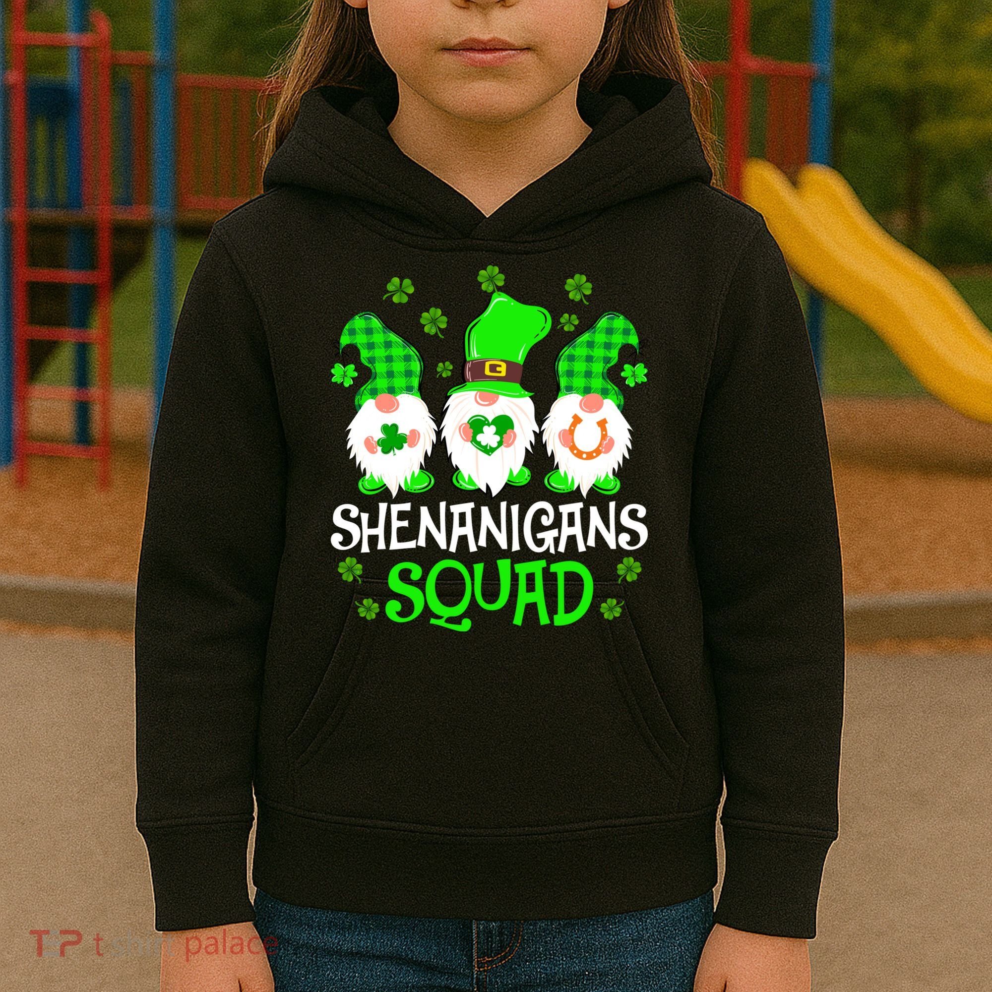 Shenanigans Squad Gnomies St Patrick's Day Kids Hoodie