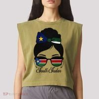 South Sudan Girl Garment-Dyed Women's Muscle Tee thumb 2