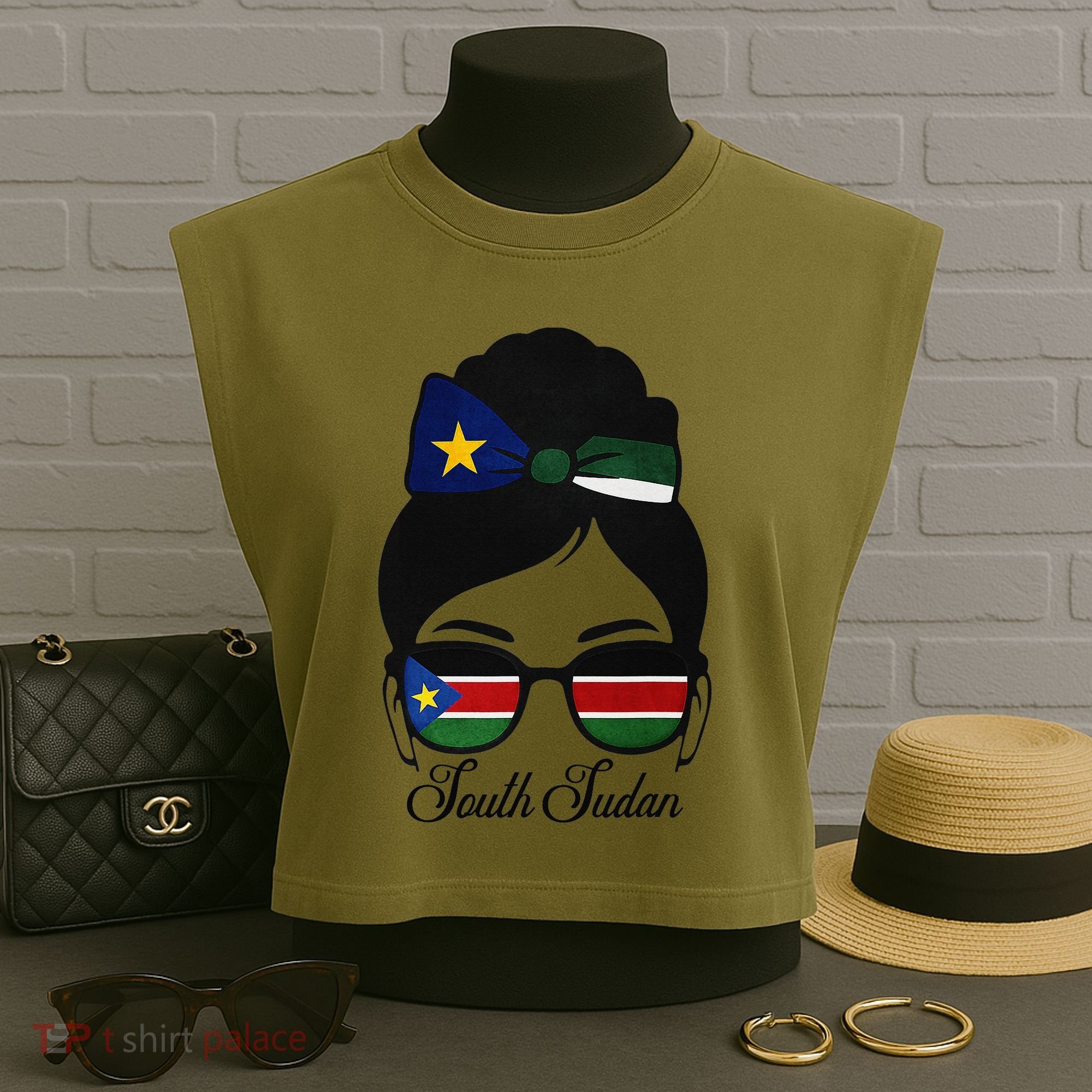 South Sudan Girl Garment-Dyed Women's Muscle Tee