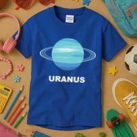 Solar System Group Costumes Gift Giant Planet Uranus Costume Great Gift Kids T-Shirt thumb 3