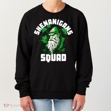 Shenanigans Squad Gnome Shamrock Matching St Patricks Day Women's Sweatshirt
