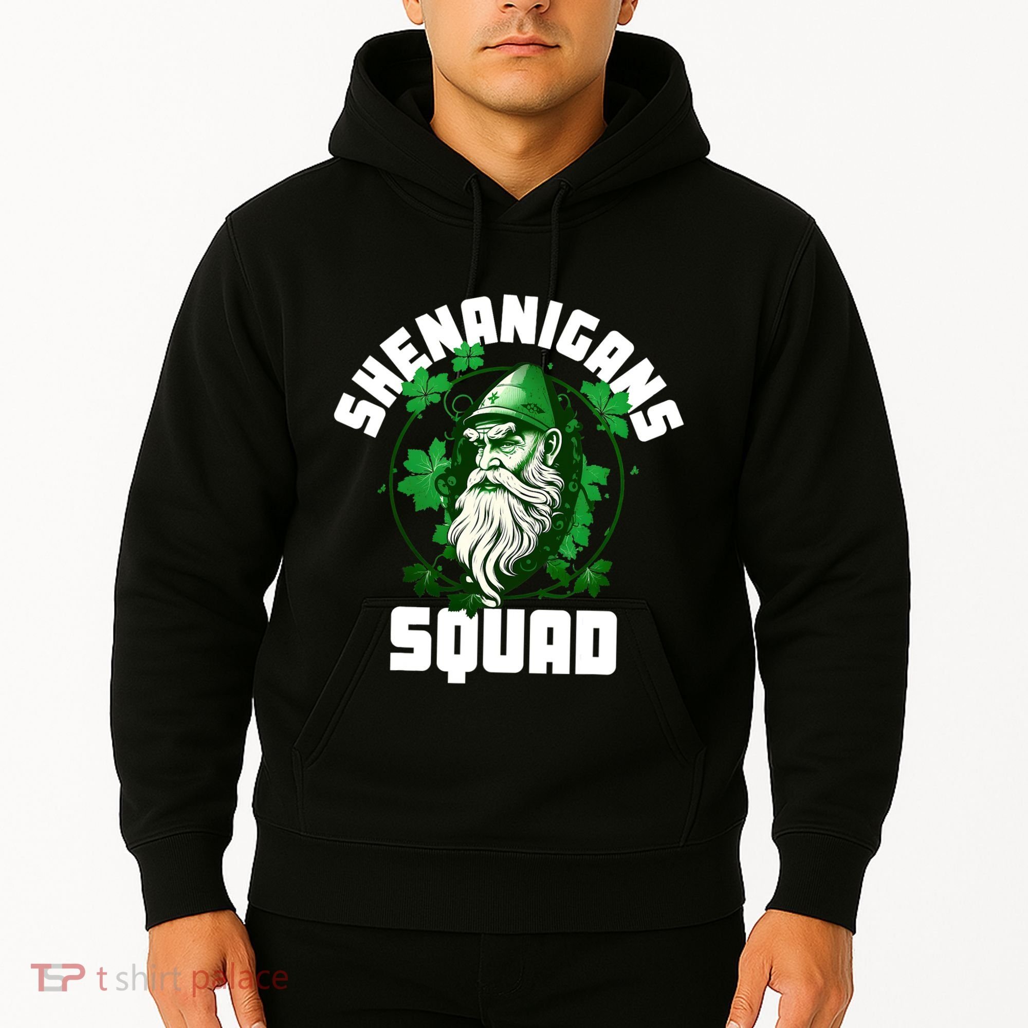 Shenanigans Squad Gnome Shamrock Matching St Patricks Day Hoodie