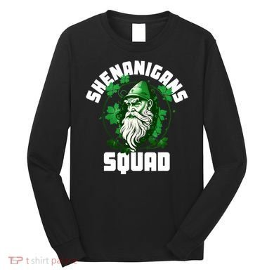 Shenanigans Squad Gnome Shamrock Matching St Patricks Day Long Sleeve Shirt
