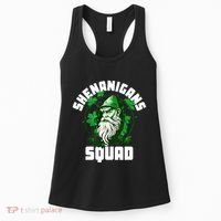 Shenanigans Squad Gnome Shamrock Matching St Patricks Day Women's Tank Top thumb 0