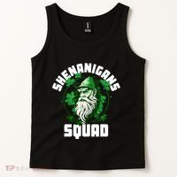 Shenanigans Squad Gnome Shamrock Matching St Patricks Day Tank Top thumb 2